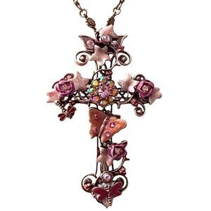 Kirks Folly Mother Earth Cross Pin/Pendant Necklace